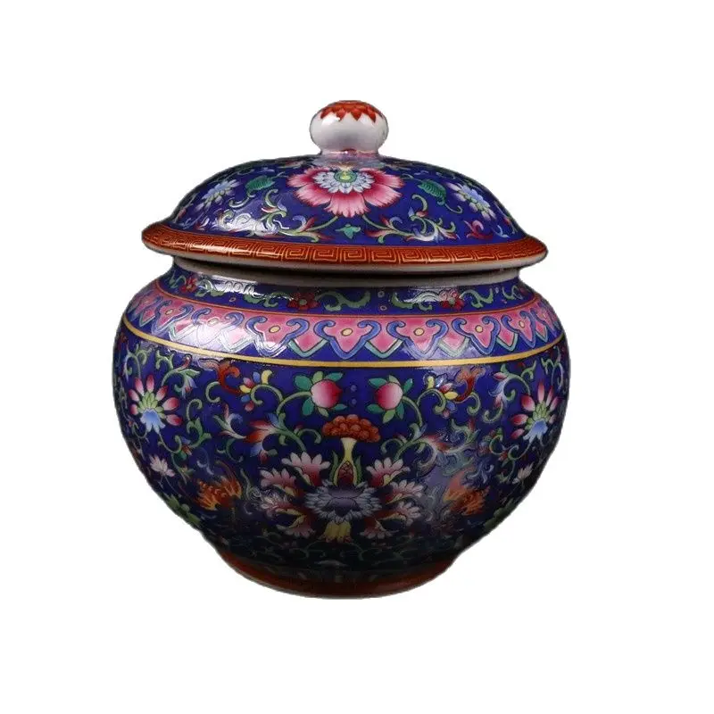 

Китай (материк) Фарфоровая эмаль Jingdezhen jar крышка с отделкой в виде лотосов