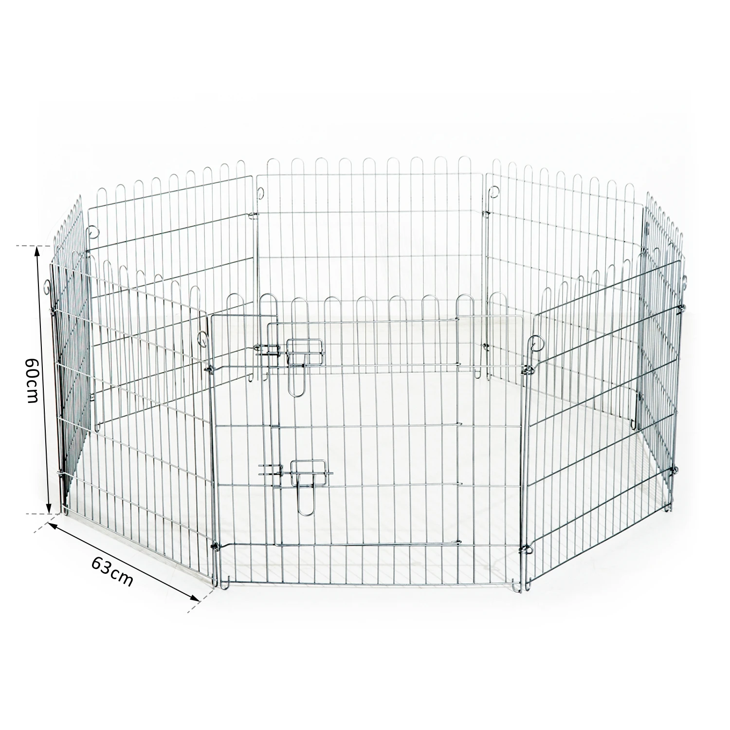 PawHut Parque para Cachorros Valla para Cachorros Animales Rejilla Medidas 63 x 60 CM