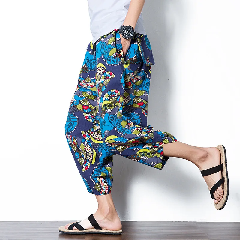 

Мужские штаны для йоги, индийские Шаровары свободного покроя с широкими штанинами, мужские шаровары для бега, Джоггеры для тренировок, повседневная спортивная одежда