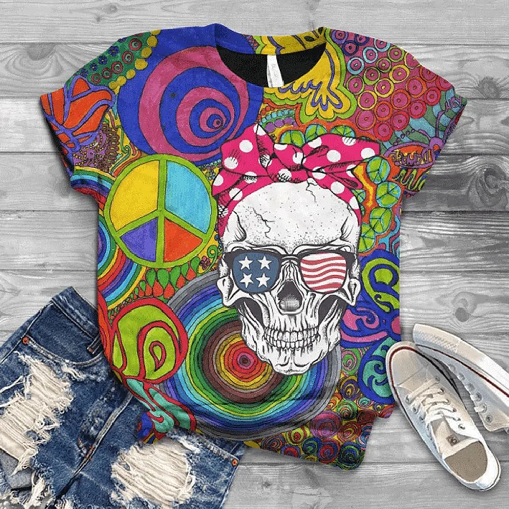 Fashion Tshirt Women Plus Size Short Sleeve 3D Animal Printed O-neck Tops Tee T-shirt Top Women Harajuku T Shirt Camisas Poleras