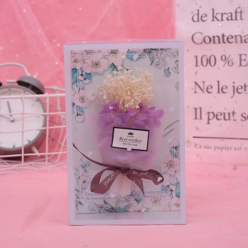 1pcs purple Свадебные пригласительные открытки Рождественский подарок трехмерный ручной работы букет из сушеных цветов День благодарения украшения инструменты - Цвет: 1pcs purple
