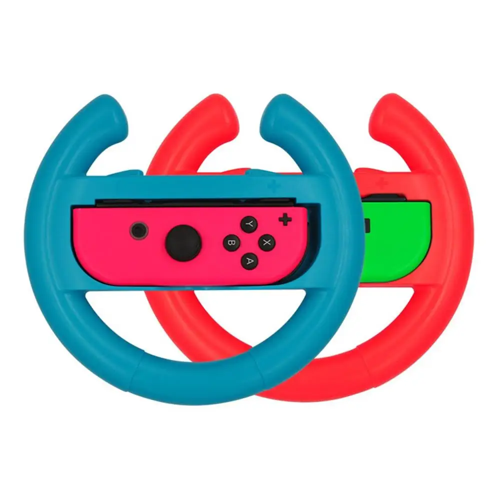 Для rend переключатель ABS Руль Ручка подставка держатель левый и правый Joycon для rend переключатель NS NX контроллер колеса - Цвет: Синий