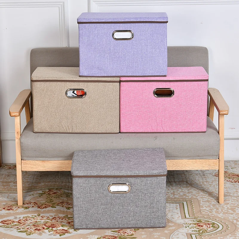 

Caixas De Armazenamento De Tecido de Linho de Algodгo dobrбvel Closet Cubos Bins Organizer Caixa de Armazenamento de Brinquedo d
