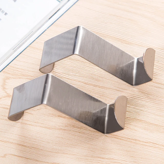 Tools Accessories 2PC Fashion Simple Door Hook Stainless Steel Family Kitchen Cabinet Clothes Hanger Solid Color Convenient Home tanie tanio CN (pochodzenie) Tools Accessories 2PC Fashion Simple Door Hook Stainless Steel Family Kitchen Cabinet Clothes Hanger Solid Color Convenient Home tanie tanio CN (pochodzenie)