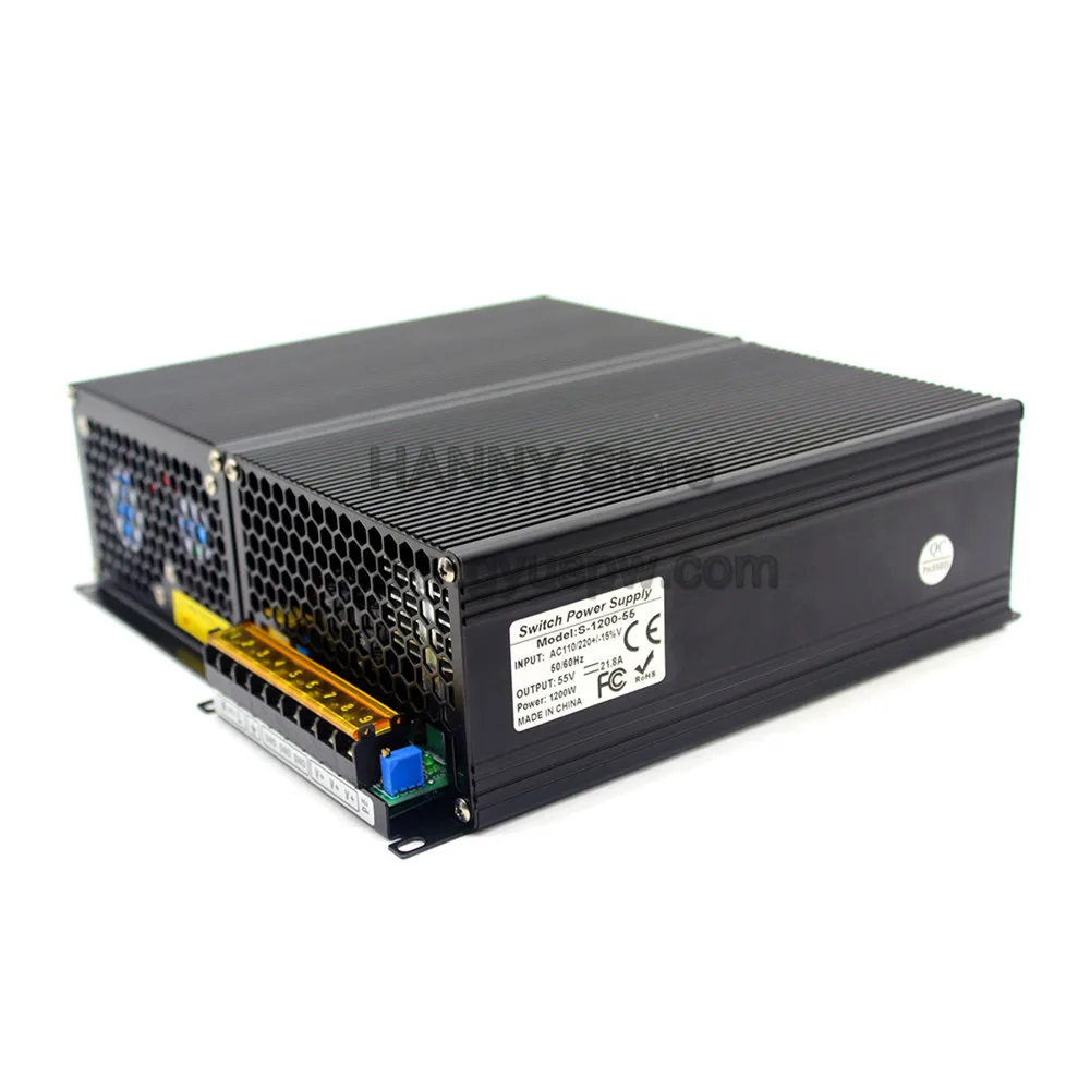 Универсальный 55 в источник питания DC 21.8A 1200 Вт Трансформатор 110 В 220 В AC DC55V переключатель источник питания для ЧПУ маршрутизатор шаговый двигатель
