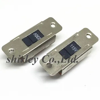 

10PCS KBB-102 black 115V/230V Slide switch 230V turn 115V switch 6Pin 6p