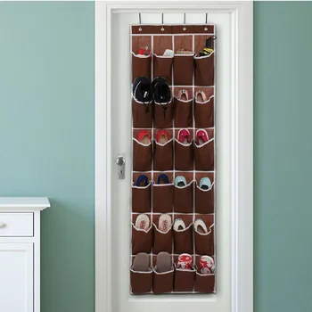 

New Design 24 Pocket Over the Door Shoe Organizer Hanging Storage Space Saver Hanger Storage Bag Durable Shoe Storage Bags Rack