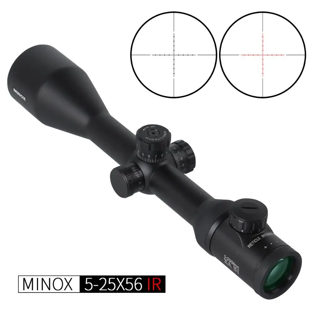 MINOX 5-25X56SFIR Cross Sight зеленый красный с подсветкой тактический оптический прицел