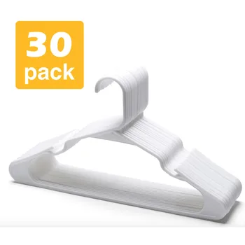 

30 pieces Portable Clothes Hanger Non-Slip Hook For Suit Coat Closet Garment Outdoor Drying Rack Plastic Clothing Hanger #30