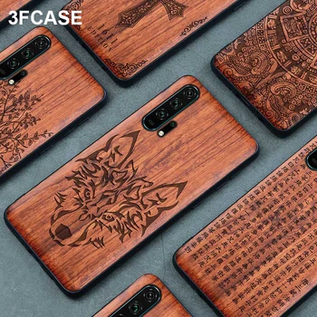 

Wooden Honor 20 Case For Huawei Honor 10 Case Wood Honor 20 Pro Cover TPU Coque For Huawei Honor 10 Play 20S Magic 2 Funda Case