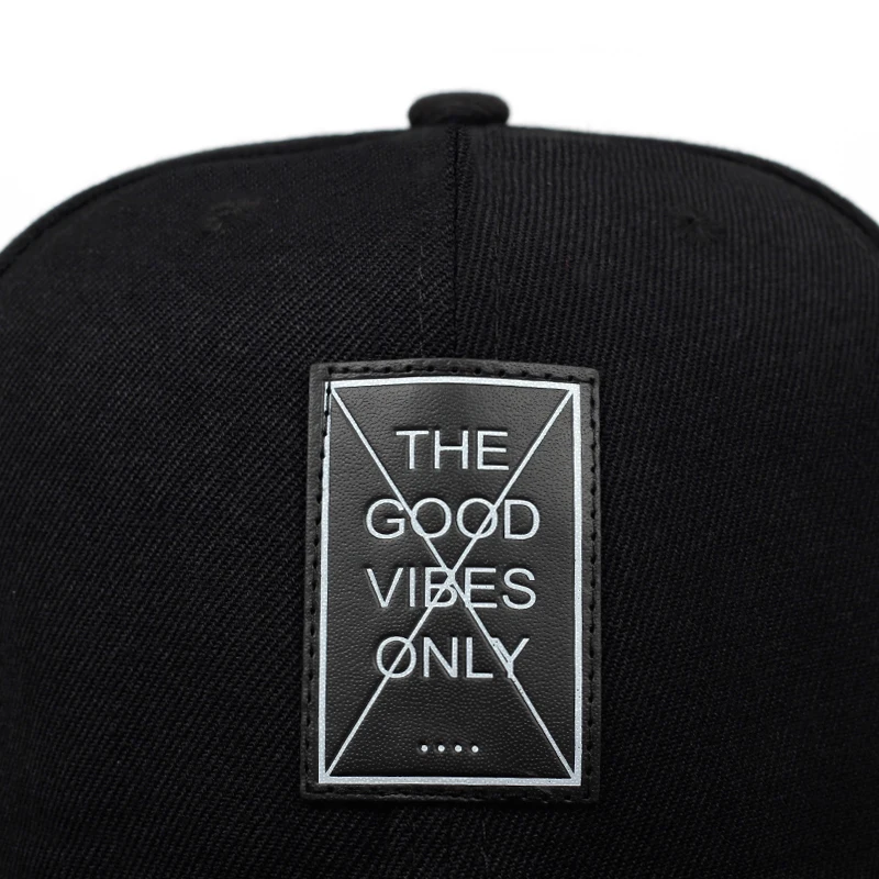 Новая бейсбольная Кепка с вышивкой «GOOD VIBES ONLY» в стиле хип-хоп, уличная хлопковая кепка с надписью «% snapback», регулируемая модная шапка, мужские и женские шапки