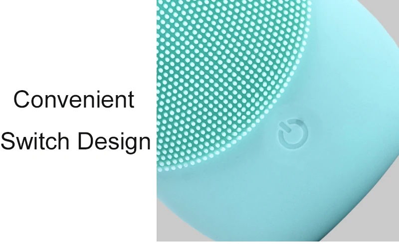 Facial Cleaning Brush Electric Face Washing Massage Brush Deep Pore Cleaning Exfoliating Waterproof Silicone Facial Brush 02