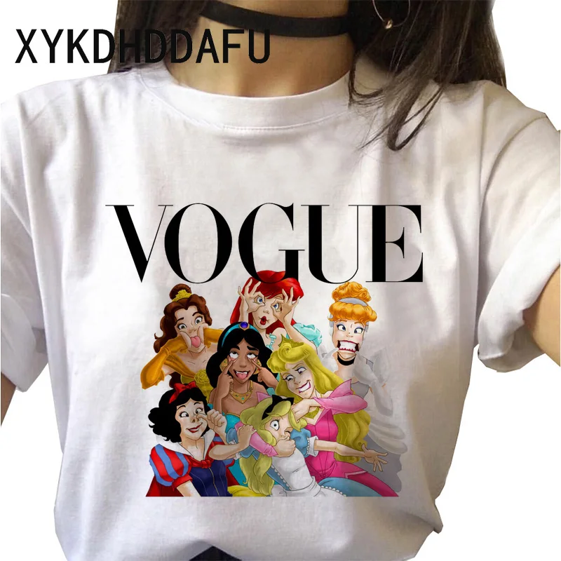 Vogue Princess T Shirt Women 90s Harajuku Funny Cute Tshirt Cartonn Ulzzang Vintage T-shirt Female Fashion Top Tees Clothes