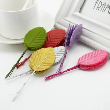 

20/50pcs artificial plants Gold silver leaves christmas decorations vases for home wedding decorative flowers wreath diy gifts