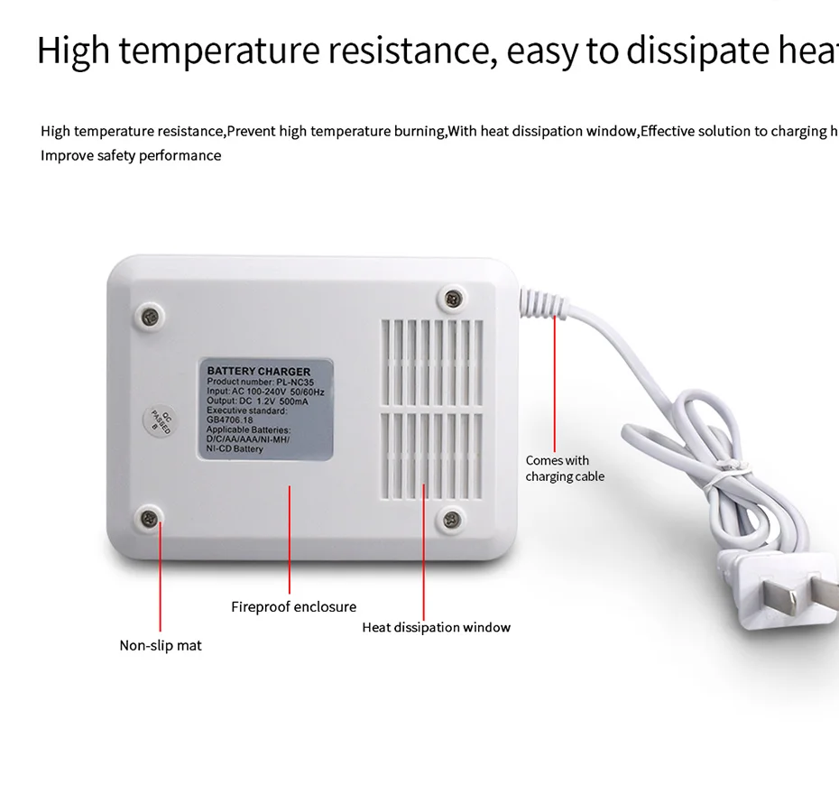 Palo quick charge AA, AAA, C, D, зарядное устройство, умный светодиодный, безопасный, для 1,2 в, NiMH, NiCD, AA, AAA, C, D, перезаряжаемый аккумулятор