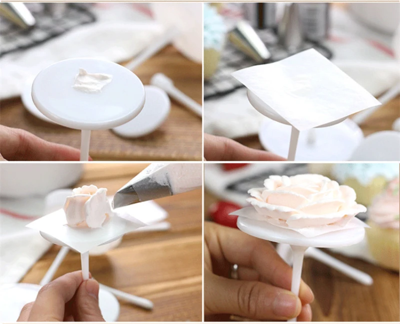 4 шт./компл. пластиковые стойки держатели для торта гвозди подставка для кекса глазурь крем для цветов ногти для торта декоративные приборы DIY для кексов цветок для ногтей