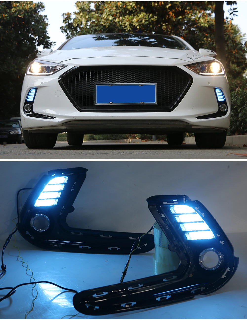 Автомобильный мигающий 2 шт. для hyundai Elantra светодиодный автомобильный DRL Дневной ходовой светильник Дневной светильник водонепроницаемый сигнальный светильник s