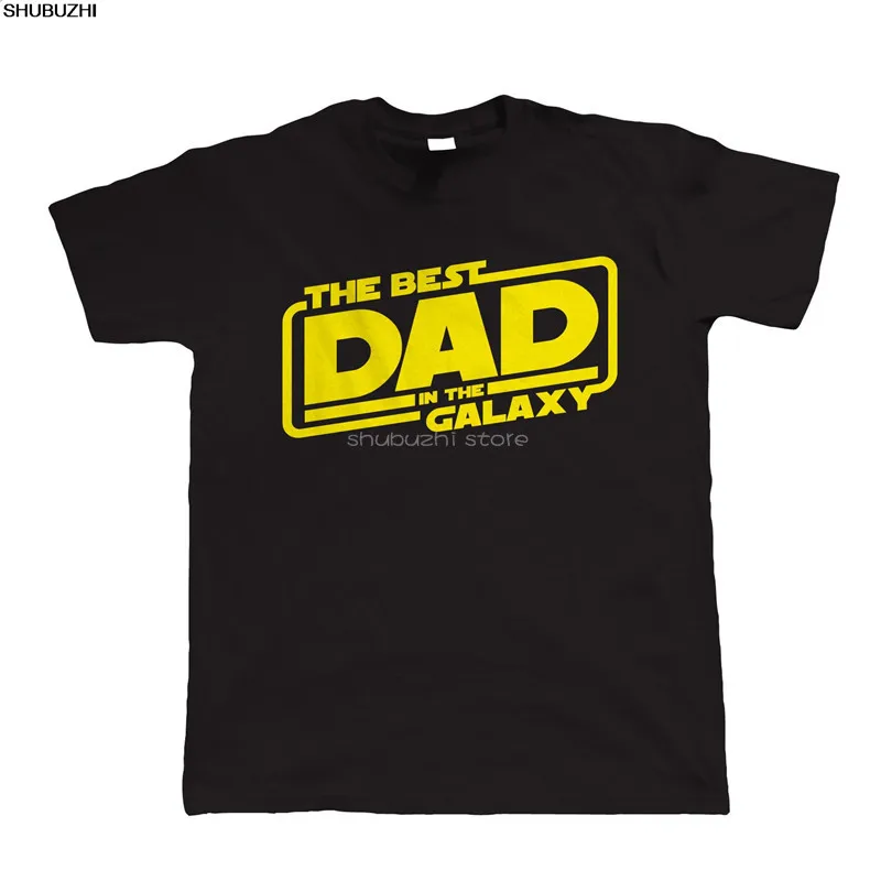 Забавная Мужская футболка Best Dad In The Galaxy подарок на день рождения отца sbz6390 | одежда