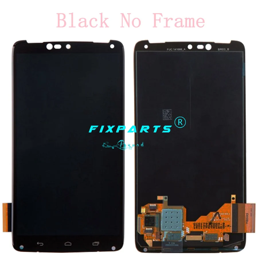 Black No Frame lcd для Motorola Moto Droid Turbo lcd XT1254 дисплей кодирующий преобразователь сенсорного экрана в сборе Замена для Moto Maxx lcd XT1225 - Цвет: Black No Frame