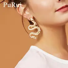 Женские серьги-гвоздики из золотого и серебряного сплава в китайском стиле, простые модные серьги в стиле панк, массивные серьги, ювелирное изделие, подарок