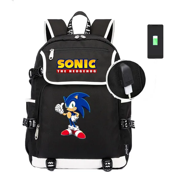 Новый Аниме игра Sonic рюкзак с ежом для мальчиков и девочек студенческие школьные