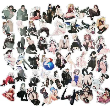 

100pcs Japanese Anime Beauty Sexy Stickers Suitcase Laptop Car Truck Anime Sexy Girl Waterproof Car Styling