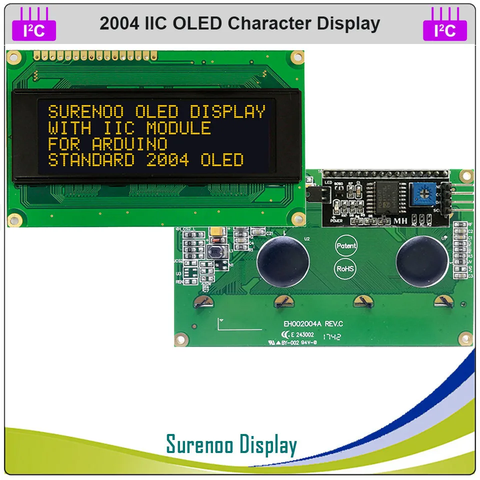 Фото Реальный OLED-дисплей, IIC/I2C/TWI 2004 204 20*4 ЖК-модуль с последовательным символом, экран LCM №3