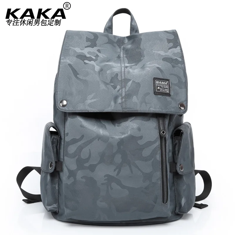 

17 New Style Spring And Summer Outing Men Trendy Bag Multi-functional Oxford Packsack Men's Backpack Multi-Compartment Storage B