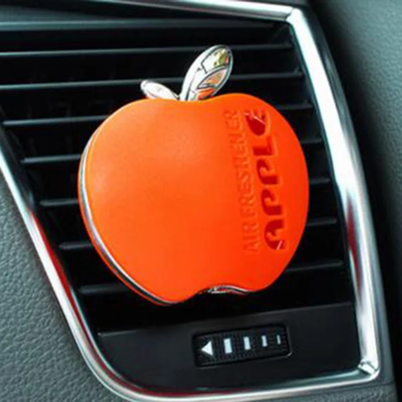Духи автомобильный Стайлинг ароматизатор в автомобиле однотонные автомобильного воздуховыпускного отверстия Apple Форма освежитель воздуха для автомобиля, ароматизаторы - Название цвета: Оранжевый