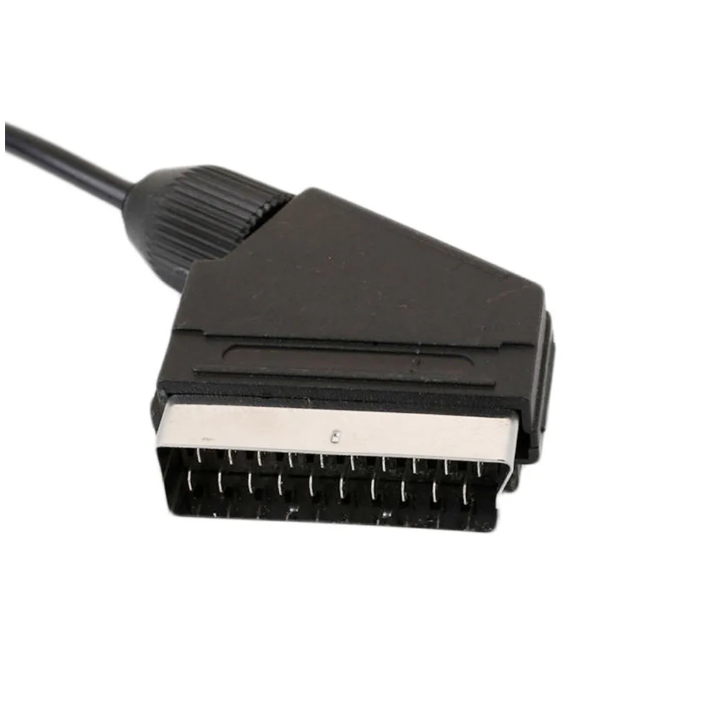 Щеточка формы аксессуары Scart кабель игровой консоли свинец черный Замена подключения ТВ тонкая линия AV для sega Mega Drive 1