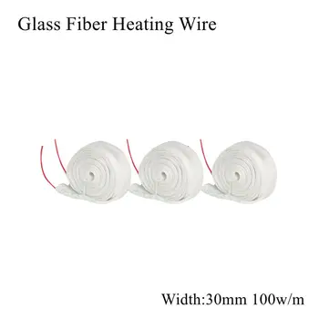 

30mm 12V 24V 36V 48V 110V 220V 380V Glass Fiber Heating Wire Flexible Insulation Electric Heated Cable Belt Heat Plate Band Mad