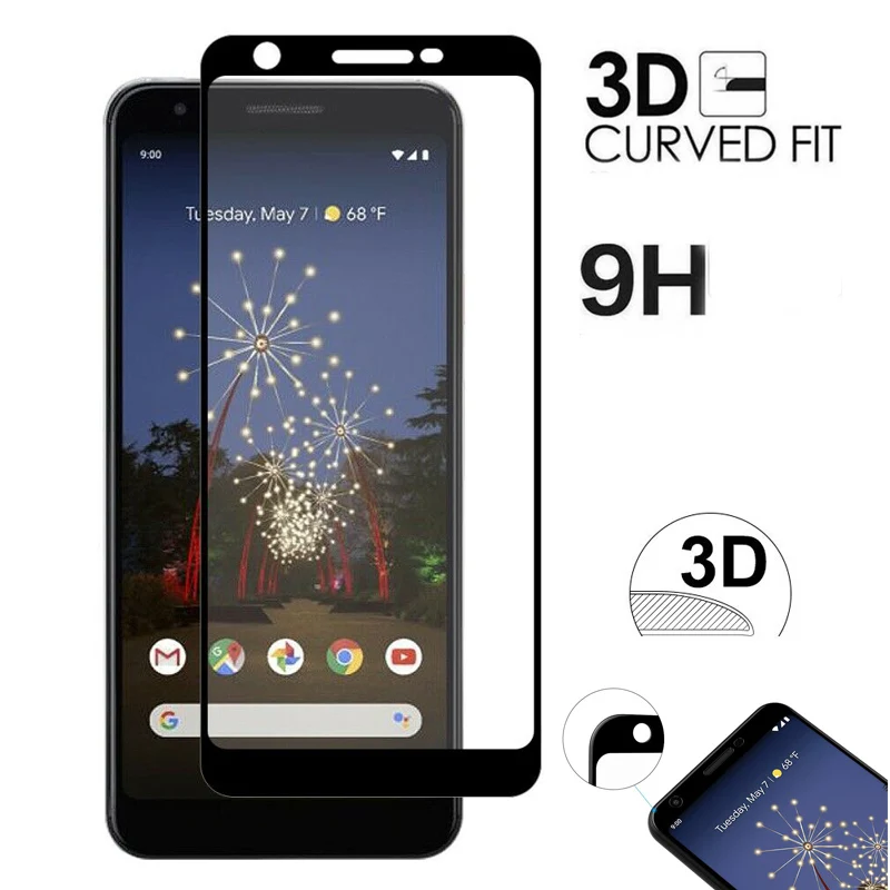 

3D Full Coverage Tempered Glass Film For Google Pixel 3a 3 2 XL 2XL 3XL 3axL Pixel2 Pixel3