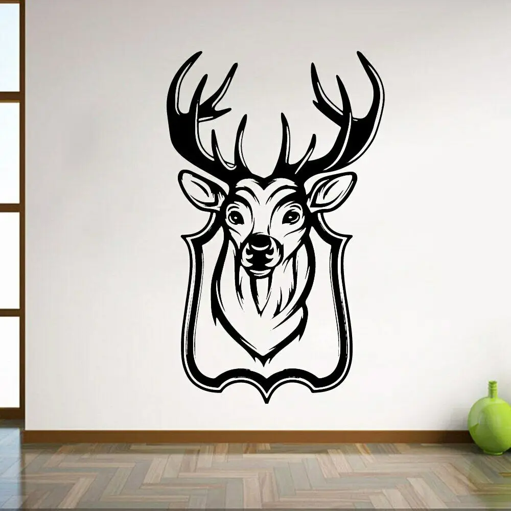 buy Fashion Deer Wall Decal Antlers Art Mural Door Window Vinyl Stickers Kids Bedroom Living Room Study Nursery Interior Decor Q225