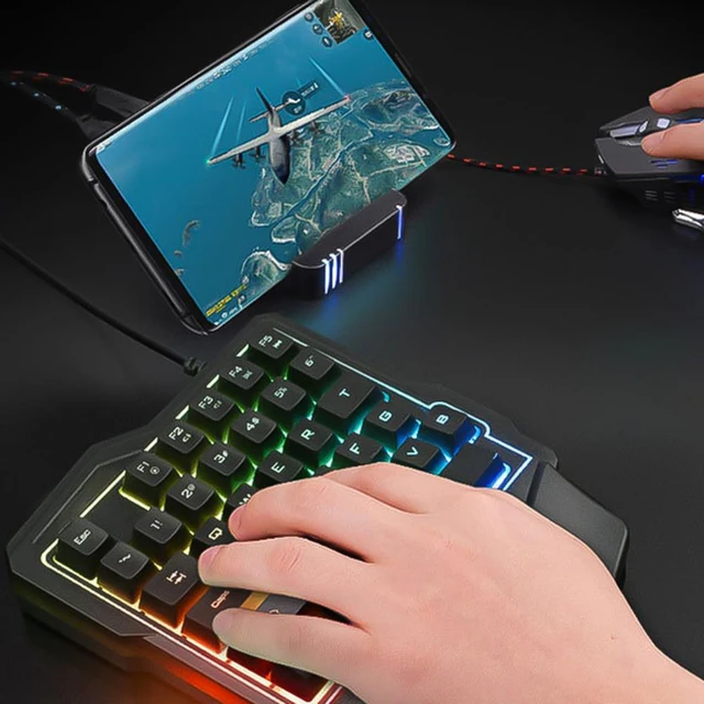 Single Handed Gaming Keyboard 35 Keys One Hand Ergonomic Game