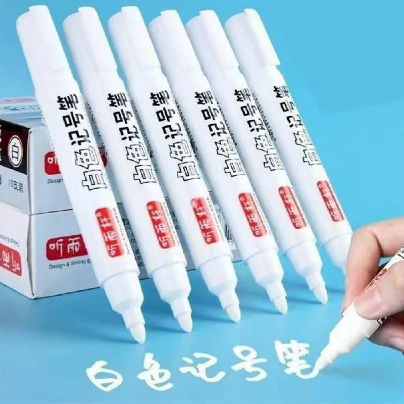 5/3/1PC Oily Waterproof White Marker Pen Graffiti Pens Permanent Gel Pencil Tire Painting Notebook Tyre Tread Environmental Pen permanent marker pen,white marker pens,marker pens,color marker pens,permanent marker,permanent markers,pen marker,paint marker pen,markers pen,marker pen