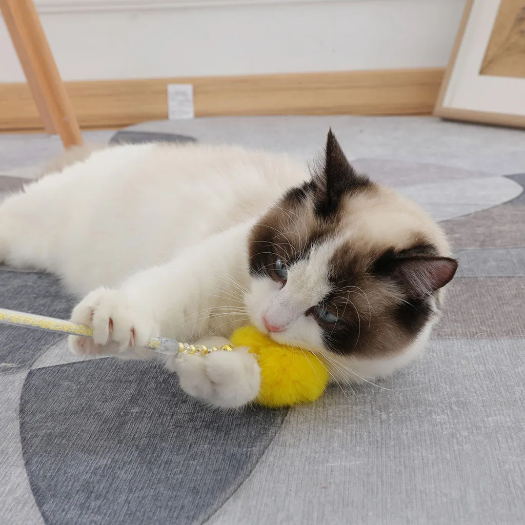 Котёнок Кот Игрушка интерактивная игрушка Кот Мягкий шар перо колокольчик Игрушка для кошки царапина игрушка для домашних животных кошка продукт игрушки для кошек товары для домашних животных