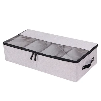 

PP Board Under The Bed Dorm With Handle Clothes Breathable Organizer Square Zipper Shoe Storage Box