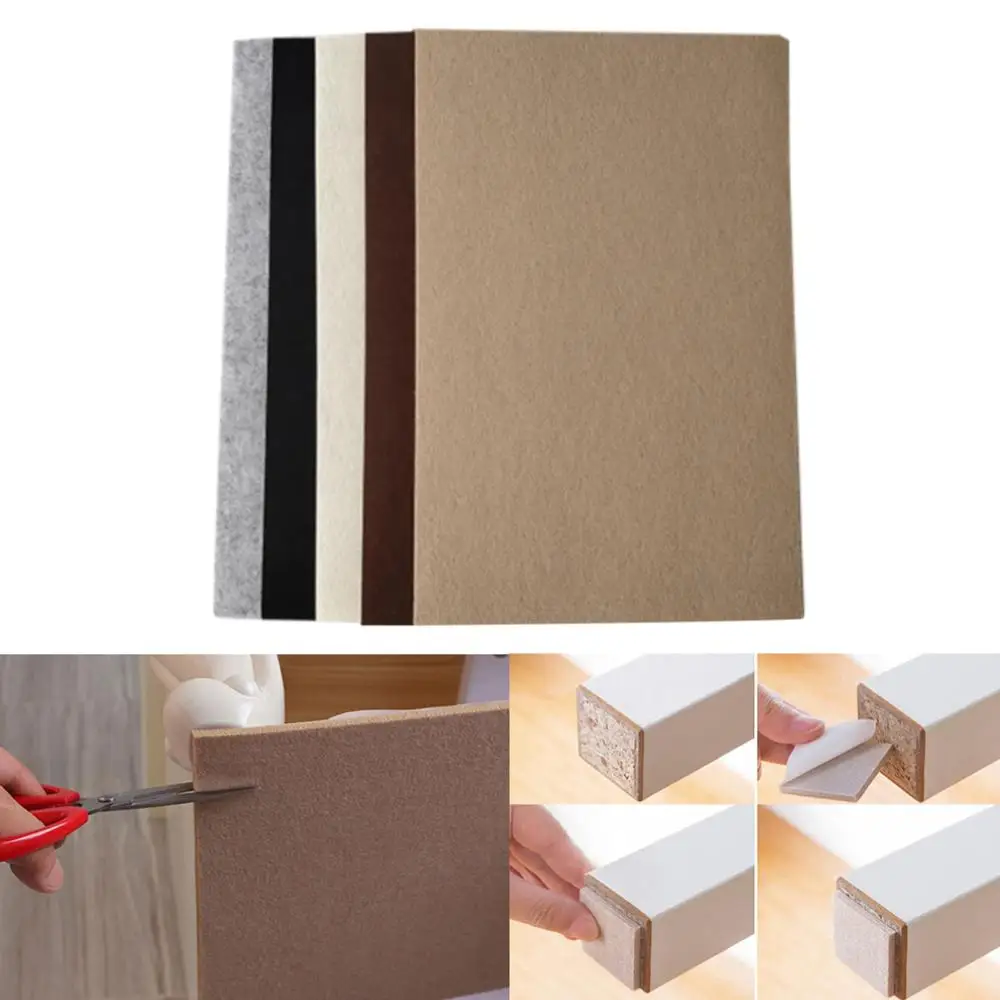 

Self-Adhesive Felt Furniture Pad Roll for Hard Surfaces Heavy Duty Felt Strip Mute Wear-resisting Protect the floor Pads