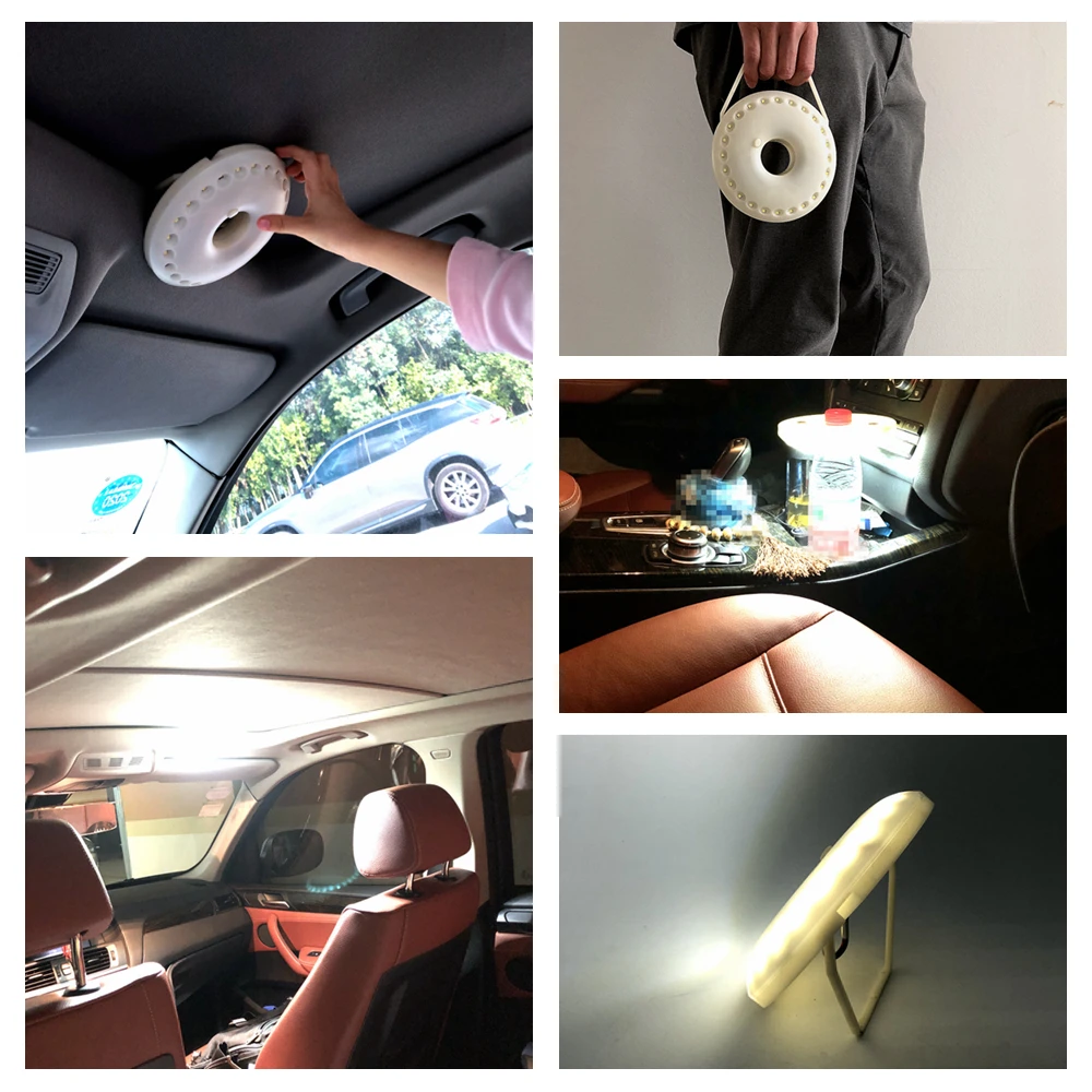 KB501 use AA battery super birght 24 led round shape hanging lanterns light for outdoor camping fishing car repair DIY lighting