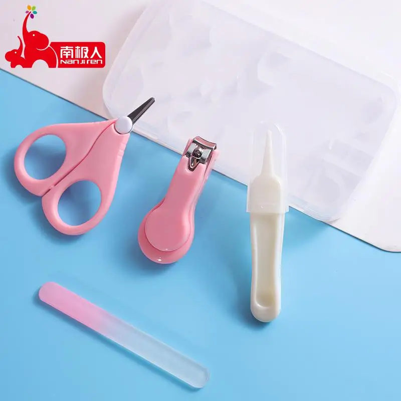 Детские ножницы для ногтей, специальный набор для новорожденных, плоскогубцы для маленьких детей, артефактные ножницы, одноразовые детские принадлежности, 4 шт - Цвет: b