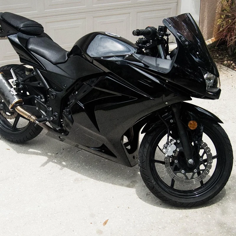 Дефлектор лобового стекла мотоцикла подходит для Kawasaki Ninja 250r 250R EX250 2008-2012 черные аксессуары для мотоциклов