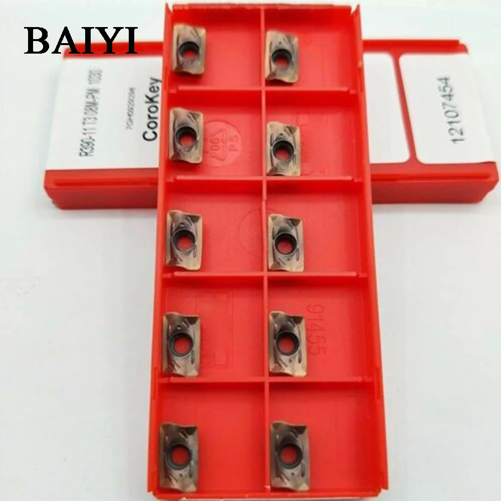 10pcs R390-180612M-PM 1030 carbide inserts milling cutter inserts cutting tools