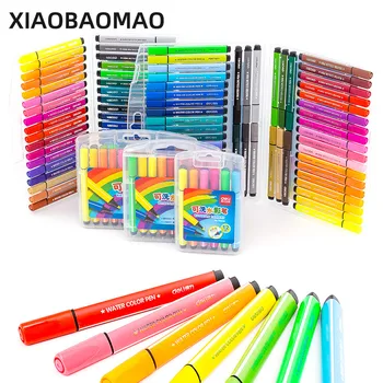 

12/18/24/36/48 Colors/ Lot Water Color Pen Brush Marker Highlighter For Kids Stationery Copic Markers Art Supplies School