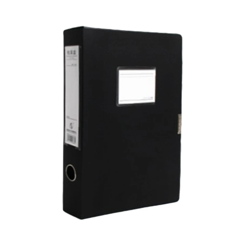 Multi-purpose File Case Lockable Desktop Standing File Folder Box Lable Window Design Easy to Pull In/Out