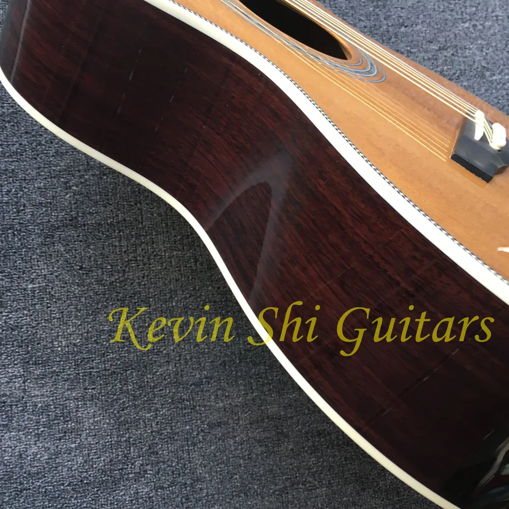 Fishbone binding ebony гриф 00042 Акустическая гитара 000 42 Электрогитара solid cedar OOO body