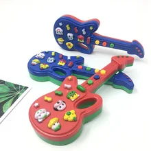 Children Music Instrument Toy Electric Guitar Sound 12 Song Kids Musical Toy Cartoon Pattern Colorful Baby Educational Toy Gifts
