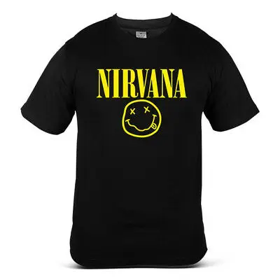 Смайлик Nirvana гранж Kurt Cobain MTV UNPLUGGED уличная Топ Для мужчин футболка | Мужская одежда