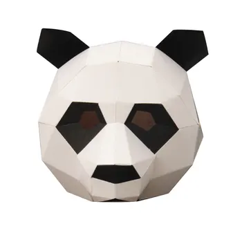 

Cosplay Masks Panda Bear Costume Ball Hood 3D Paper Model DIY Cartoon Handmade Children's Educational Toys