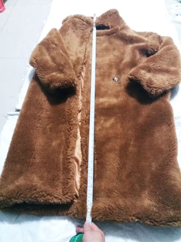 7 цветов, высокое качество, меховое пальто с плюшевым мишкой, флисовые куртки, зима, Хит, для женщин, плюс размер, верхняя одежда, утолщенное теплое длинное пальто XL