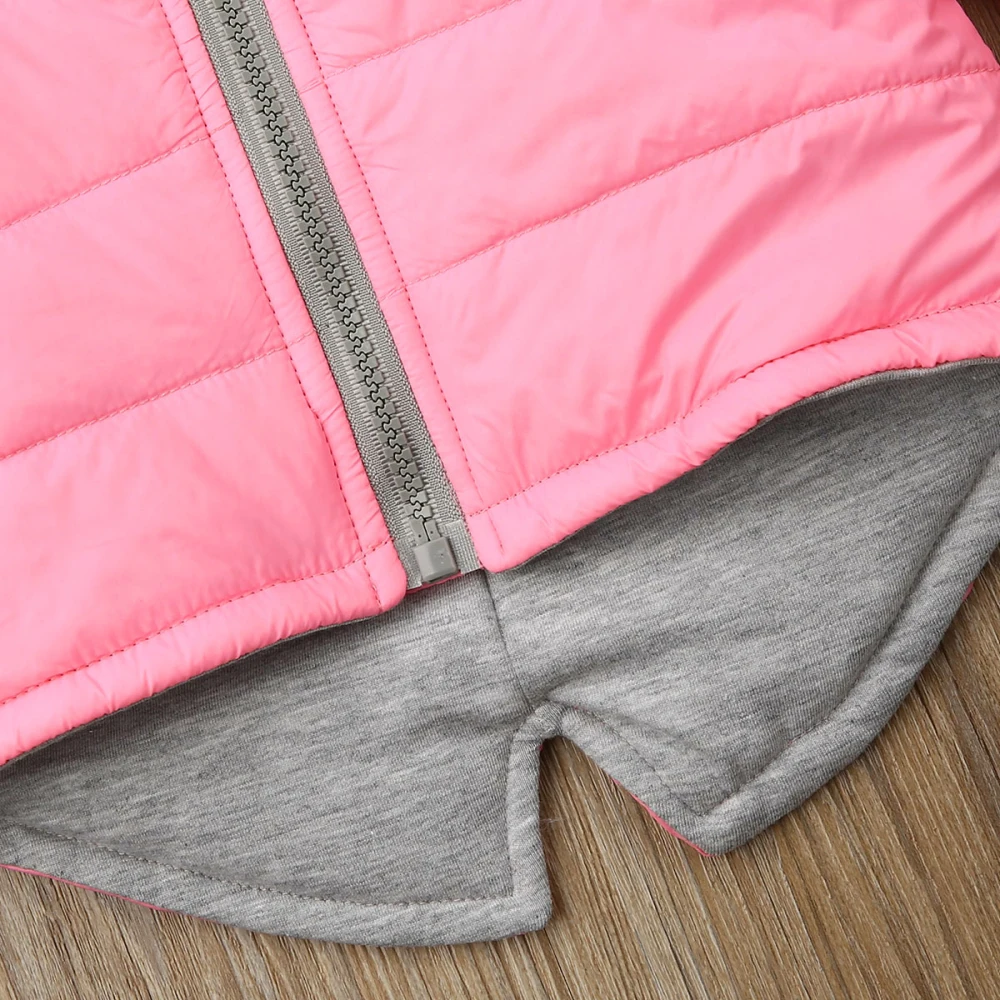 Kids Baby Girl Boy Clothes Padded Winter Coat Hoodie Dinosaur Jacket Top Warm Outwear